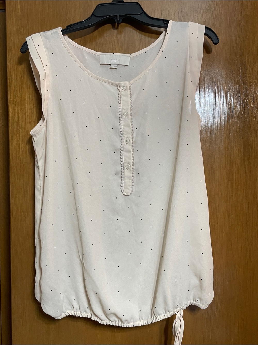 Ann Taylor LOFT Sleeveless Polka Dot Blouse